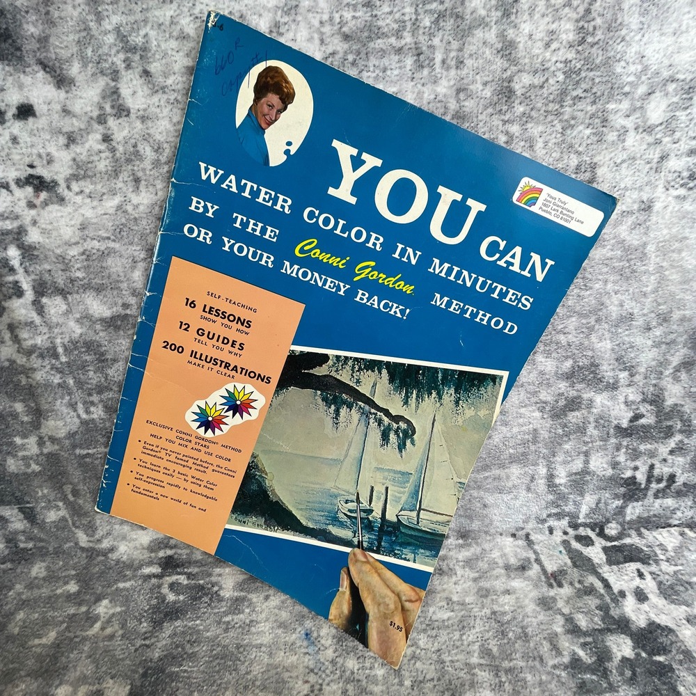 You Can Water Color In Minutes Book 1965 Art Lessons Conni Gordon